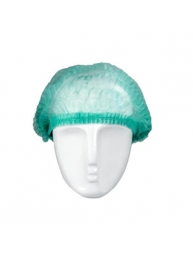 Vienkartinės gofruotos kepuraitės, žalia (100vnt.)