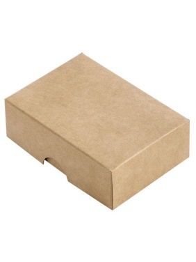 Dovanų dėžutė 100x70x30mm, ruda-balta