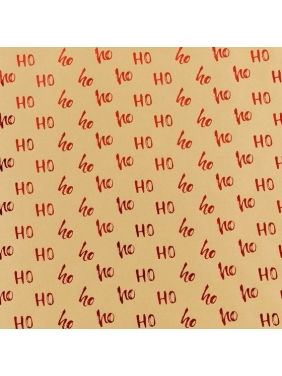 Kalėdinis kraft popierius HO HO 70 x 150 cm