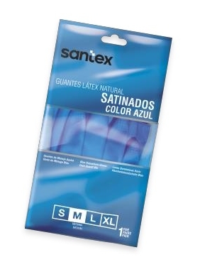 Apsauginės buitinės pirštinės Blue Satin Santex (pora)