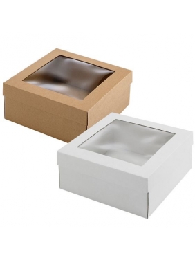 Dviejų dalių dėžutė 250x250x100mm (balta/ruda)