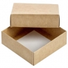 Dviejų dalių dovanų dėžutė 85x85x30mm (ruda-balta)