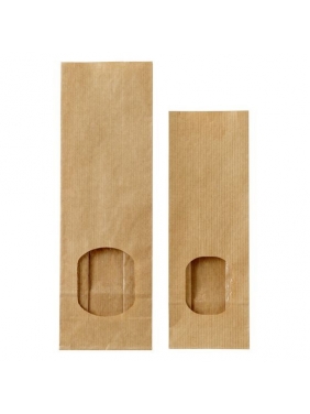 Popieriniai maišeliai maistui su dugneliu 70x40x205mm (50vnt.)