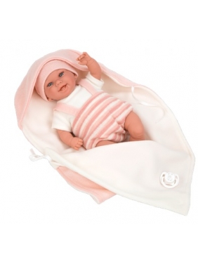 Arias kūdikėlis su pleduku, rožinė, 35cm