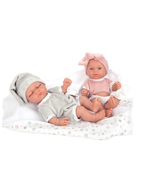 Arias kūdikėliai dvynukai su pleduku, 26cm