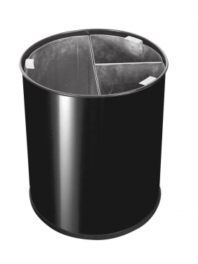 Trijų dalių atliekų rūšiavimo šiukšliadėžė JVD 40L, black