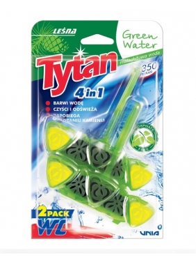 Tytan 4in1 pakabinamas klozeto valiklis-gaiviklis Green Water 2x40g