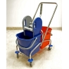Valymo vežimėlis CARRO CROMADO 2x25 L